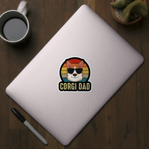 Corgi Dad Retro Vintage Style by little.tunny